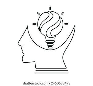 Ilustración de dibujo a mano del concepto de ideas creativas