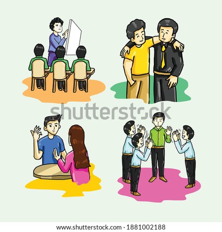 Hand Drawing Illustration People 
