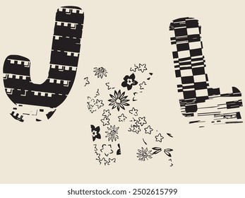 Hand drawing  j k l  alphabet, grunge letter  j k l  alphabet symbol design, letter  j k l  logo new vector,  letter j k l with ink stroke, grunge letters, alphabet.eps