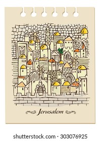 Hand Drawing Jerusalem