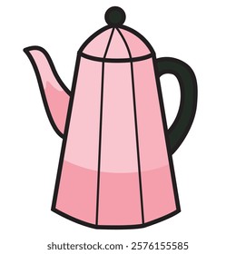 Hand Drawing of Kettle with Classic and Cozy Details