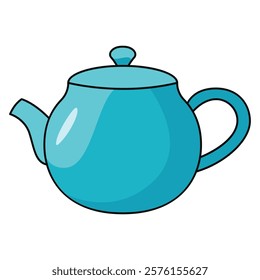 Hand Drawing of Kettle with Classic and Elegant Details