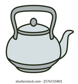 Hand Drawing of Kettle with Elegant and Classic Features