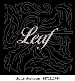 Hand drawing of leaf background