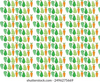 Hand drawing leaves pattern background.