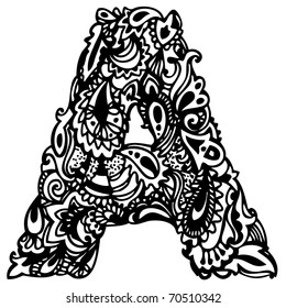 Hand drawing Letter A
