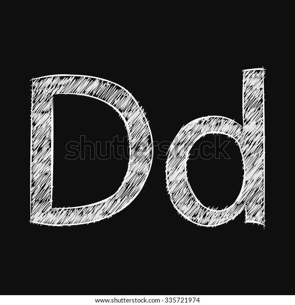 Hand Drawing Letter D Sketch On Stock Vector (Royalty Free) 335721974 ...