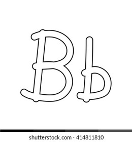 Hand drawing letter , font icon illustration design
