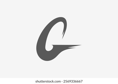 Hand drawing letter G sport masculine bold move logo