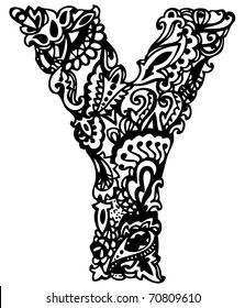 Hand drawing letter Y