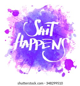 Hand drawing lettering BULLSHIT on grunge background . Vector illustration.