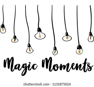 Hand drawing lettering postcards for flatlay photos