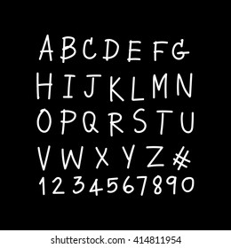 Hand drawing letters , font icon illustration design