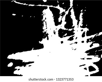 Hand drawing. Light Distressed Background. Ink Print Distress Background. Grunge Texture. Simple abstract black and white drawing. Expressive drawing. Abstract Overlay Texture. 
