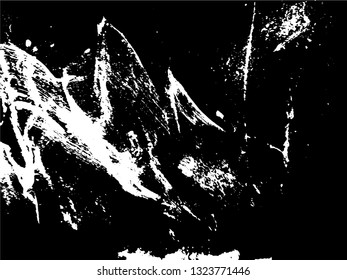 Hand drawing. Light Distressed Background. Ink Print Distress Background. Grunge Texture. Simple abstract black and white drawing. Expressive drawing. Abstract Overlay Texture. 