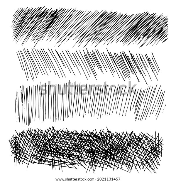 Hand drawing lines and strokes on a white\
background. Elements for decorating doodles and sketch art in the\
style of art.