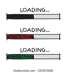 hand drawing loading slider