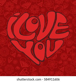 Hand drawing. Love, feelings. St. Valentine's Day
