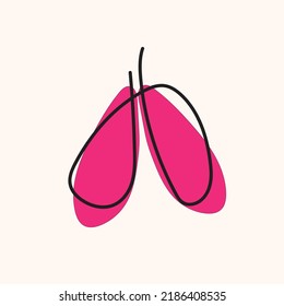 hand drawing lung vector illustration 