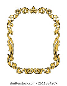 Hand drawing Luxurious and unique classic, engraved vintage ornaments frame design