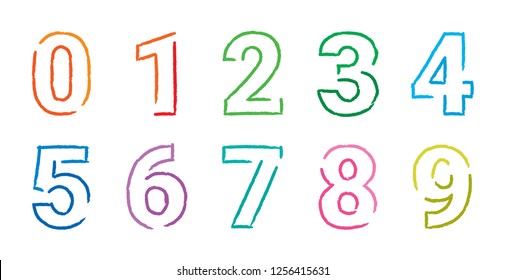 hand drawing math numbers concept vector