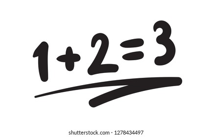 hand drawing mathematical process vector