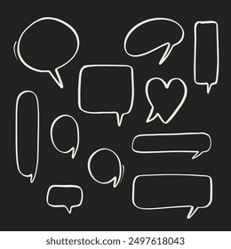 hand drawing message balloon doodle 