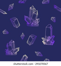 Hand drawing mineral sketch, vector
