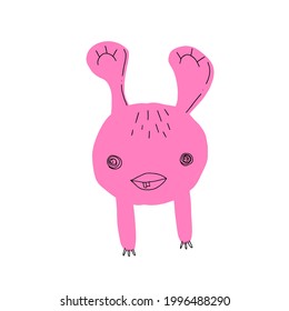 hand drawing monster illustration vector, doodle