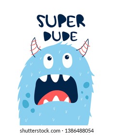 Hand drawing monster  vector illustration.