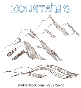hand drawing of mountains.sketch