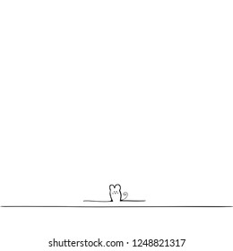 Hand drawing with a mouse. Template for design, cards, banners.