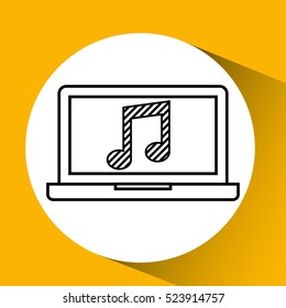 hand drawing music diagonal lines vector illustration eps 10
