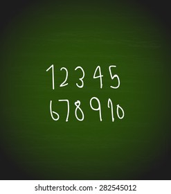 Hand drawing Numbers design, vector illustration.