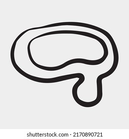 Hand drawing outline black trash bottles design