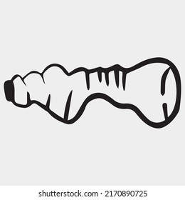 Hand drawing outline black trash bottles design
