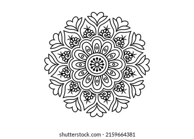 handziehende Skizze Mandala-Vektorgrafik