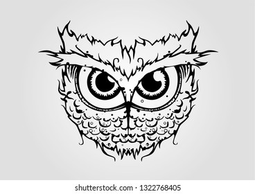 Hand Drawing Owl Illustration Vector