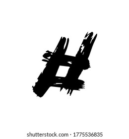 Hand drawing paint, brush drawing. Doodle grunge style icon