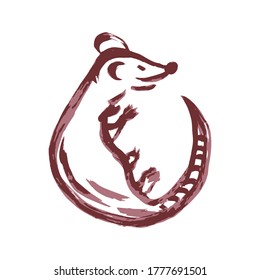 Pintura de dibujo manual, dibujo de pincel. Icono de estilo de grunge Doodle