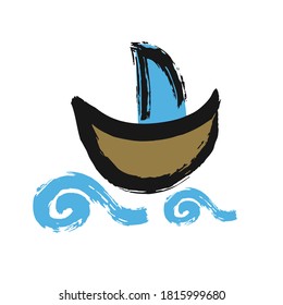 Pintura de dibujo manual, dibujo de pincel. Icono de estilo de grunge Doodle