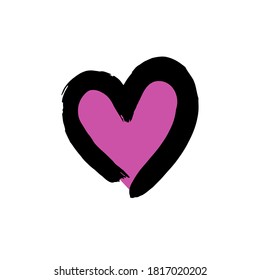Pintura de dibujo manual, dibujo de pincel. Icono de estilo de grunge Doodle