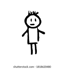 Handzeichnung, Pinselzeichnung. Doodle-Grunge-Symbol