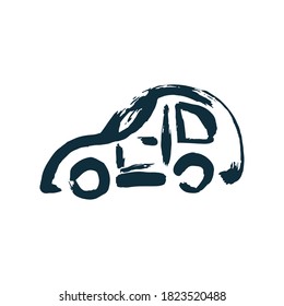 Pintura de dibujo manual, dibujo de pincel. Icono de estilo de grunge Doodle