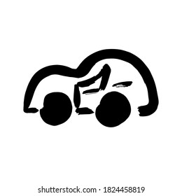 Handzeichnung, Pinselzeichnung. Doodle-Grunge-Symbol