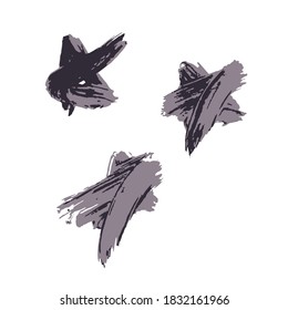 Hand drawing paint, brush drawing. Doodle grunge style icon