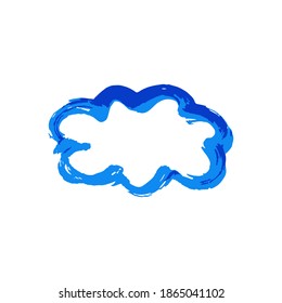 Pintura de dibujo manual, dibujo de pincel. Icono de estilo de grunge Doodle