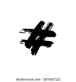Hand drawing paint, brush drawing. Doodle grunge style icon