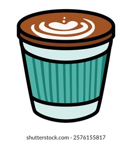 Hand Drawing of Paper Cup of Coffee with Cozy and Inviting Details