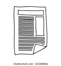 hand drawing of paper sheet text and graphics